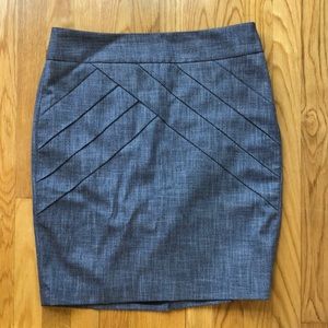 blue pencil skirt